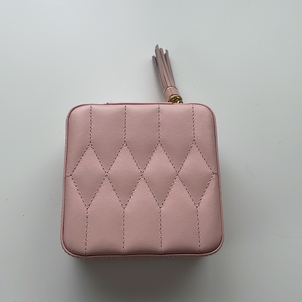 WOLF 1834 Caroline Zip Travel Case in Rose Quartz - Picture 7 of 10